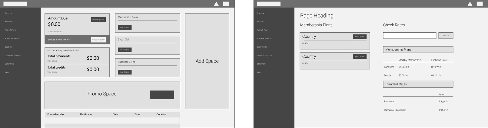 BT account wireframe